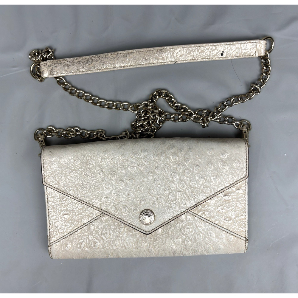 REBECCA MINKOFF Chain Shoulder Wallet Bag Beige Ladies Spring Summer